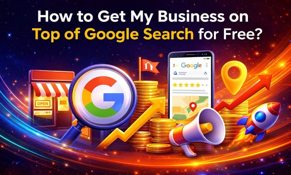 How to get my Business on top of Google Search for Free?