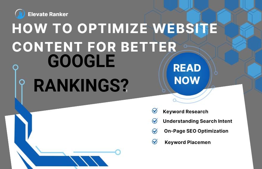 How to optimize Website content for better google ranking
